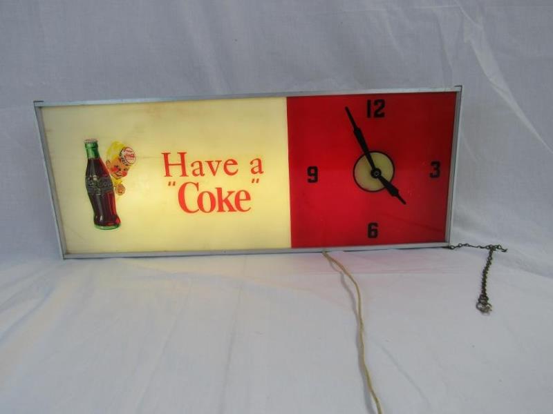 Neon Proucts Inc Lighted Coca-Cola Clock ft. Sprite Boy