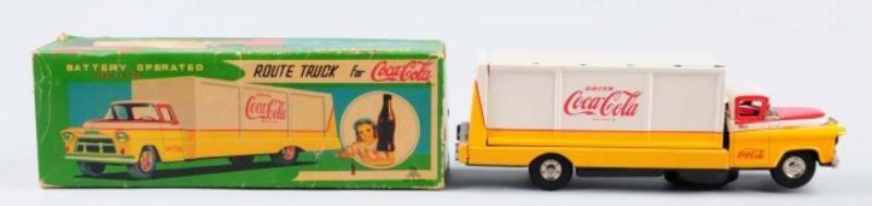 Sanyo Tin Battery-Operated Coca - Cola Truck.