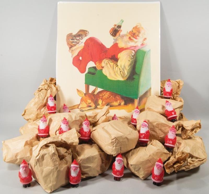 Quantity of Plastic Santa Candy Containers