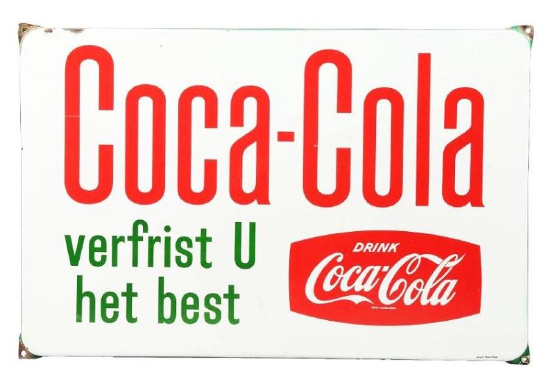1950's Dutch Coca-Cola Sign.