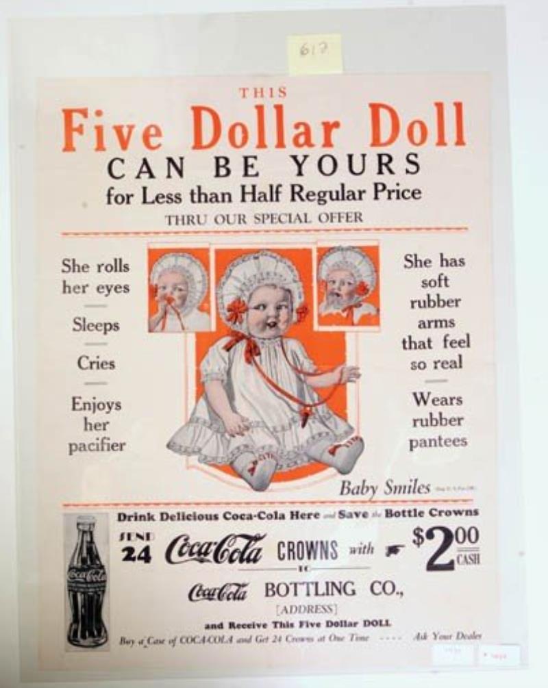 c1930 Coca-Cola paper sign