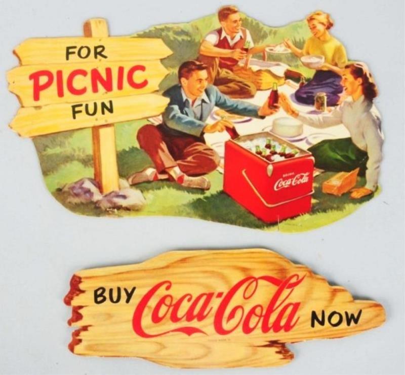 1950s Coca-Cola Carton Display Sign Set.