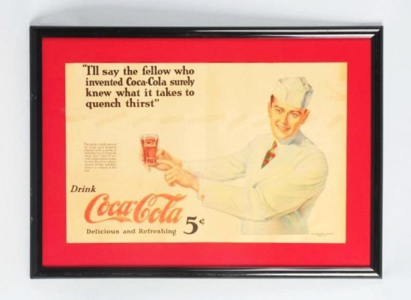 Unusual 1930s Coca-Cola Centerfold Magazine Ad.