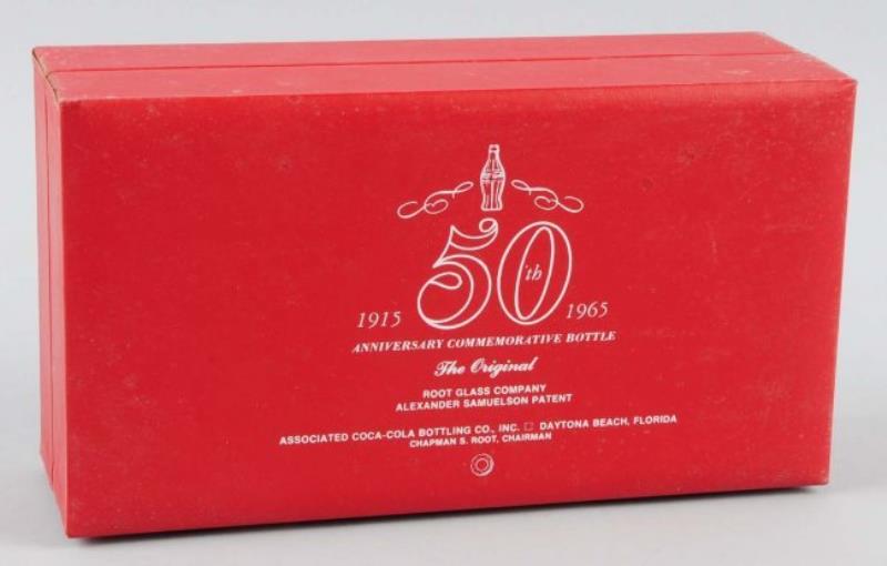 1965 anniversary Coca-Cola Bottle & Case