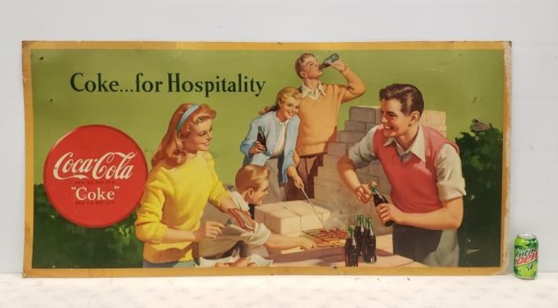 Coca Cola Cardboard Sign - Coke ..for Hospitality