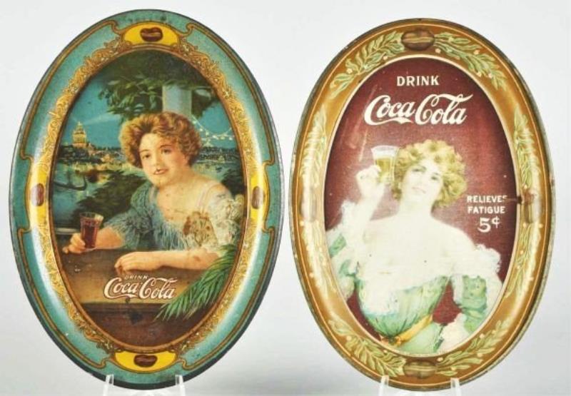 1907 & 1909 Coca-Cola Change Trays.