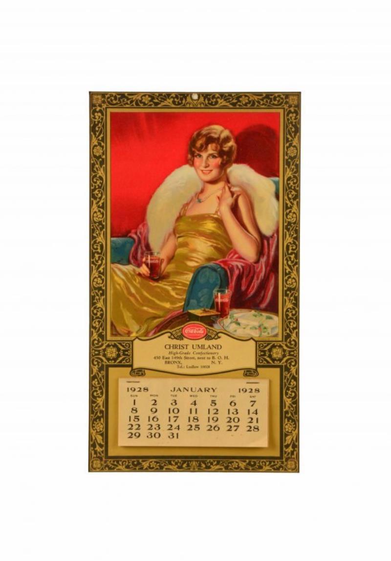 1928 Coca-Cola Distributors Calendar.