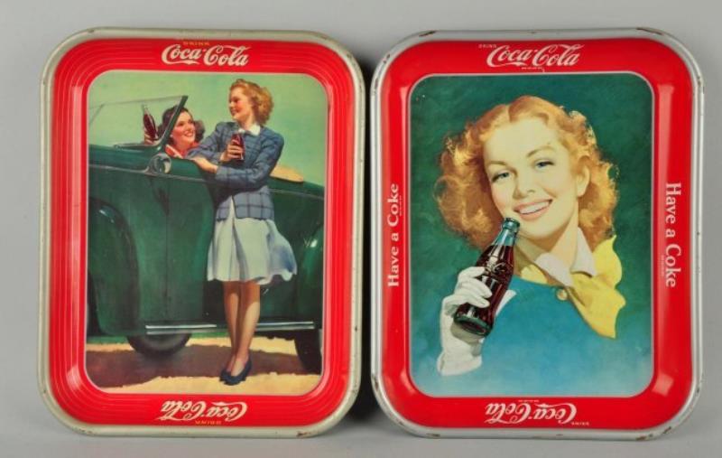 1950 & 1942 Coca-Cola Serving Trays.