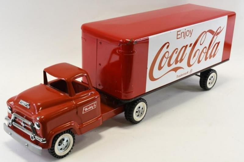 Custom Buddy "L" Coca Cola GMC Truck w/ Trailer