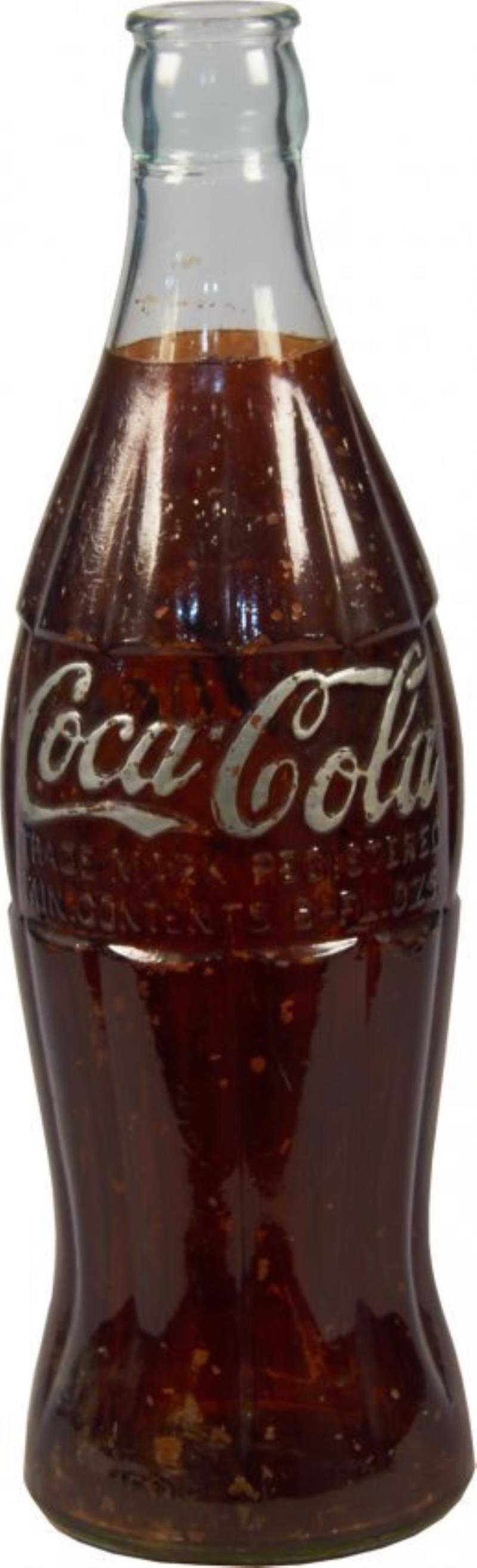 Coca Cola Embossed & Colored Glass Advertisement