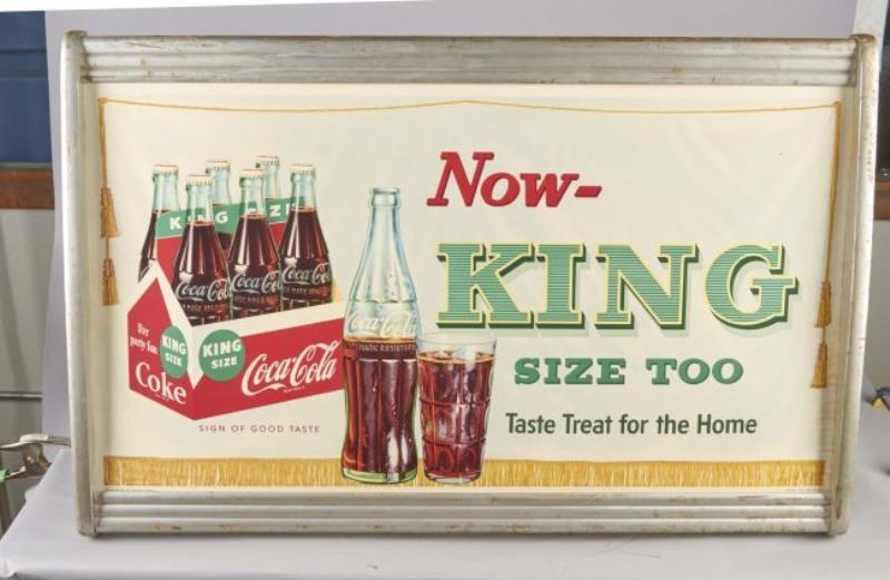 Coca Cola Advertisement In Silver Frame