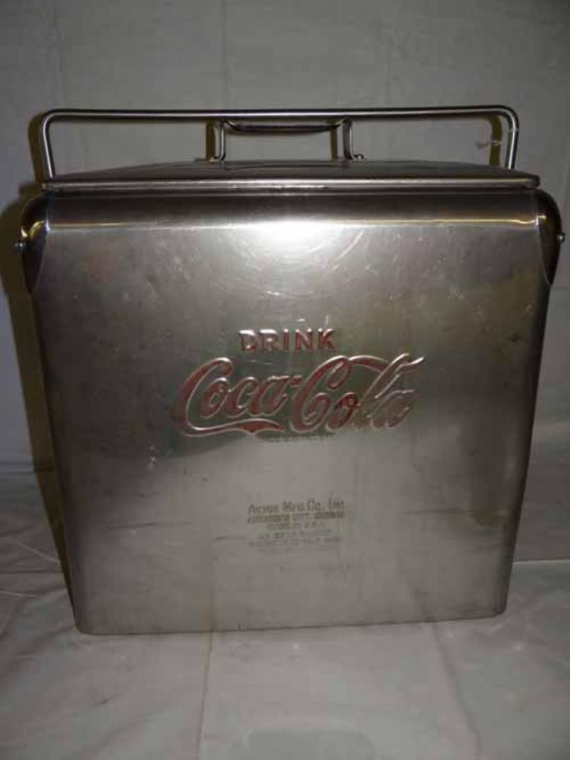 Rare Coca Cola Stainless Steel Cooler