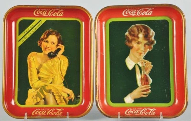 1928 & 1930 Coca-Cola Serving Trays.