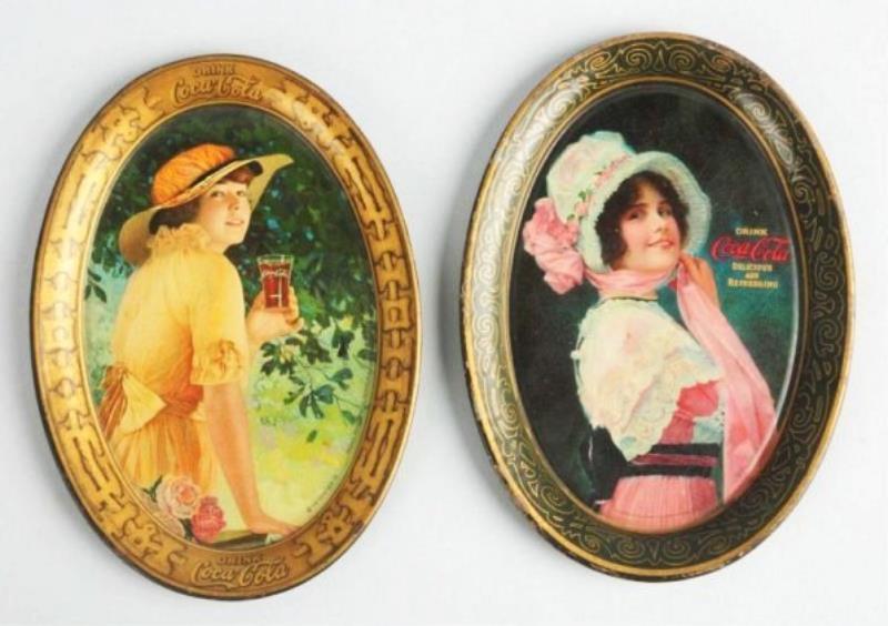 1914 & 1916 Coca-Cola Tip Trays.
