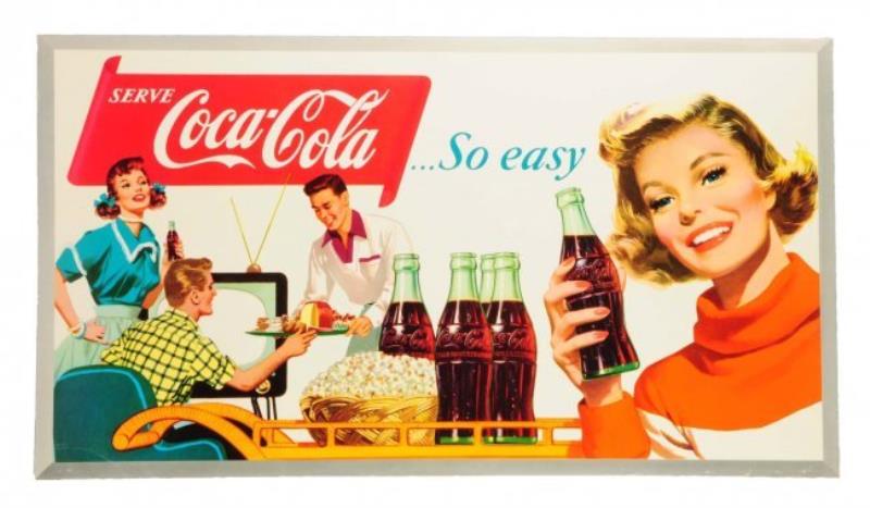 1954 Coca - Cola Cardboard Poster.