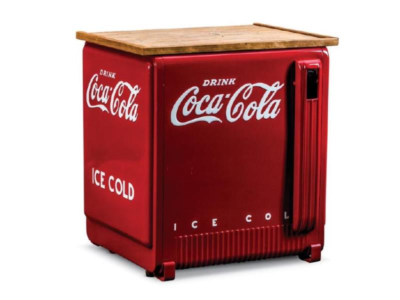 Coca-Cola Ice Chest with Wooden Top