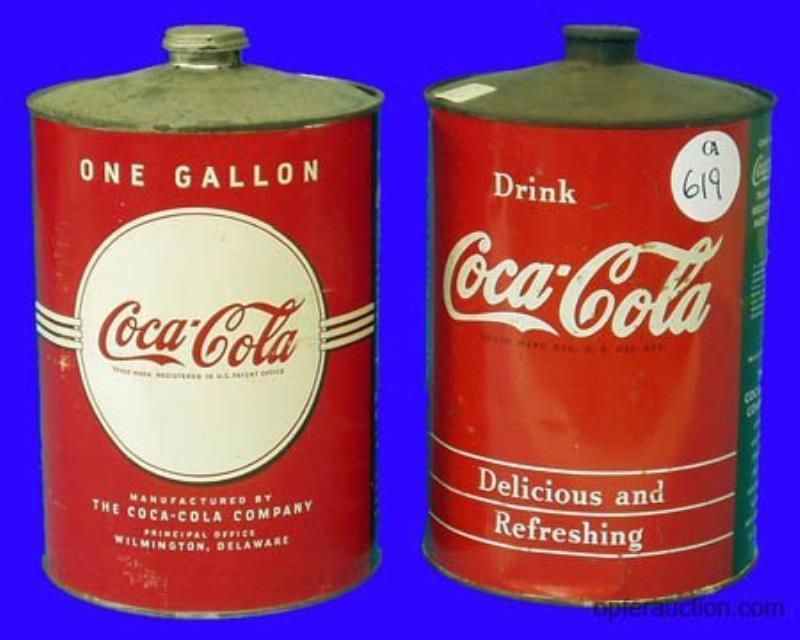 (2) COCA-COLA SYRUP CANS -