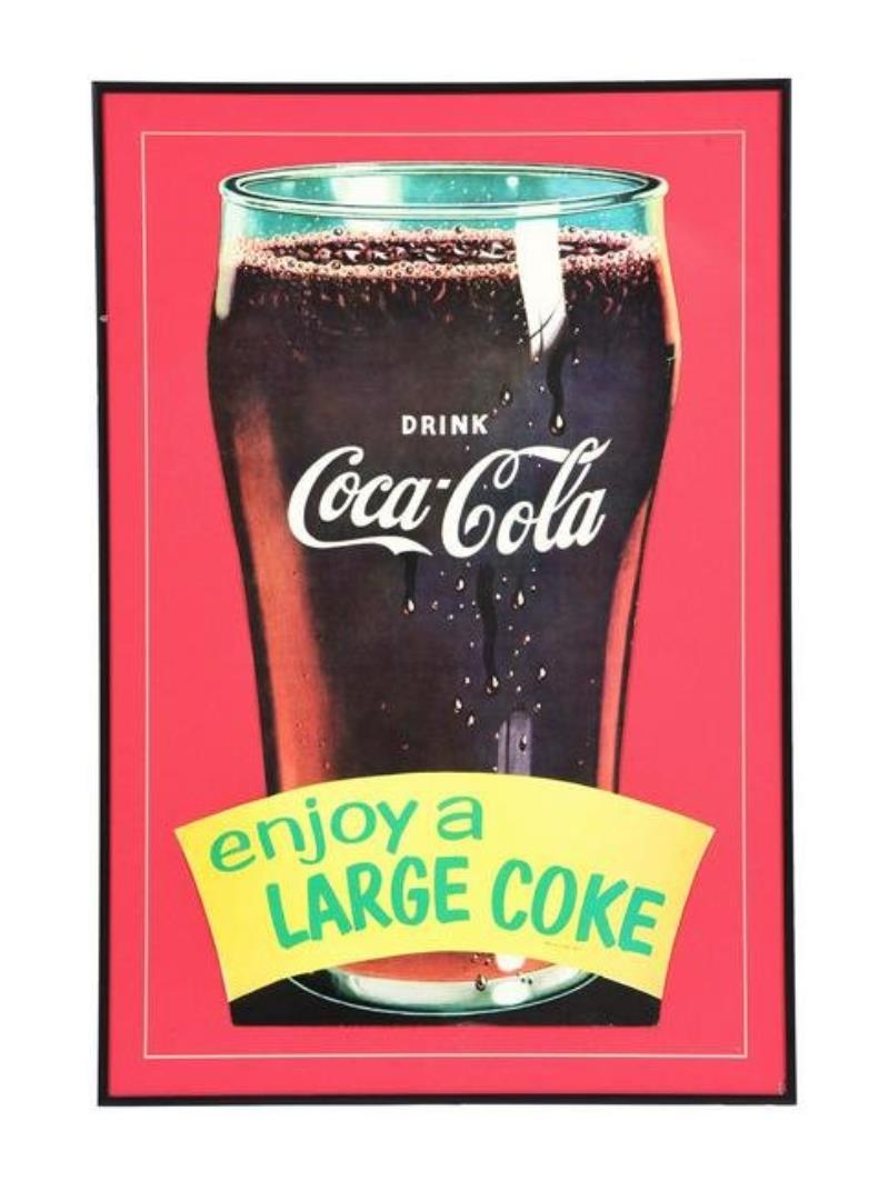 ENJOY A LARGE COKE PAPER ADVERTISEMENT