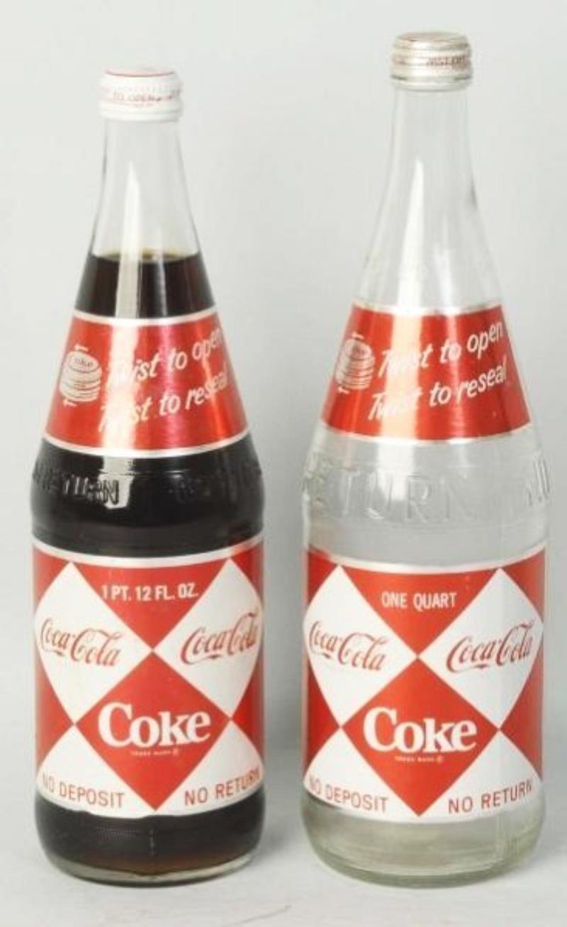 1960s Coca-Cola Paper Label Quarts