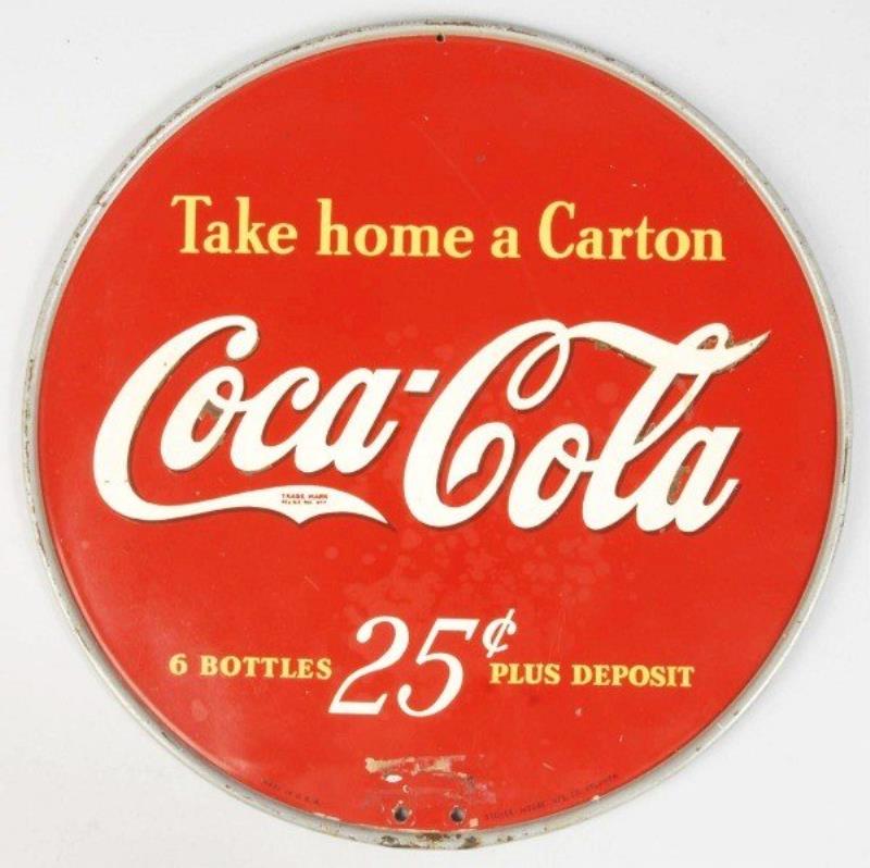 1930s Embossed Tin Coca-Cola Sign Value & Price Guide