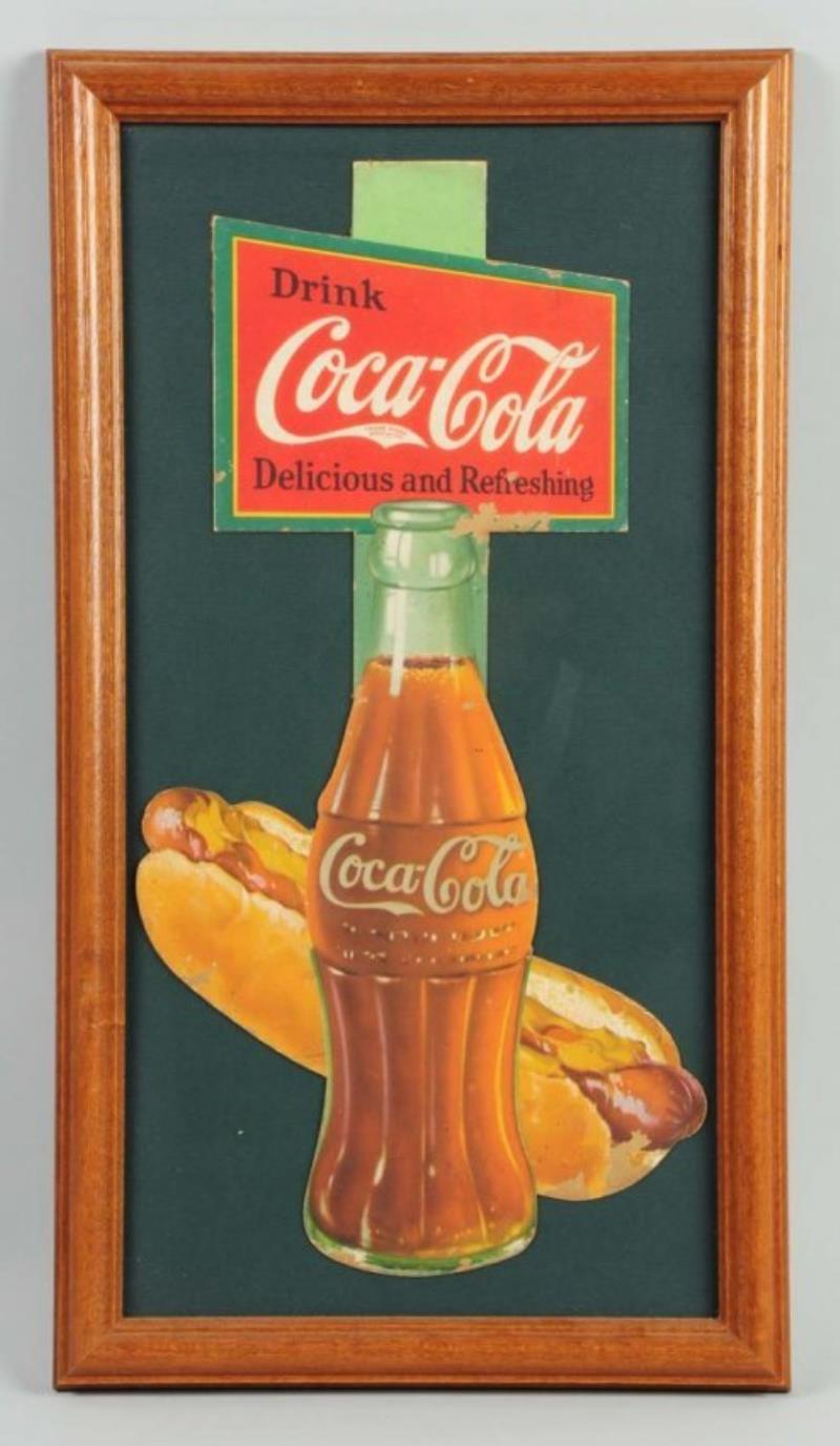 1930s Coca-Cola Hot Dog Cutout.