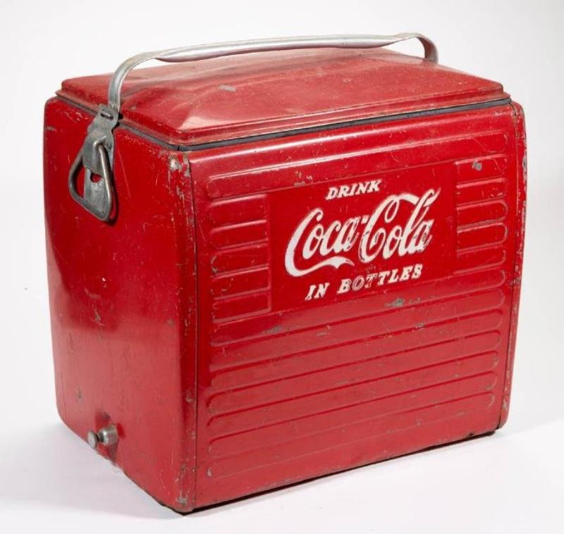 VINTAGE METAL COCA-COLA ADVERTISING COOLER