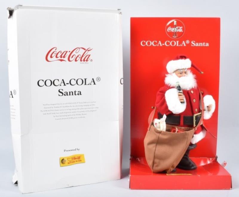 steiff coca cola santa