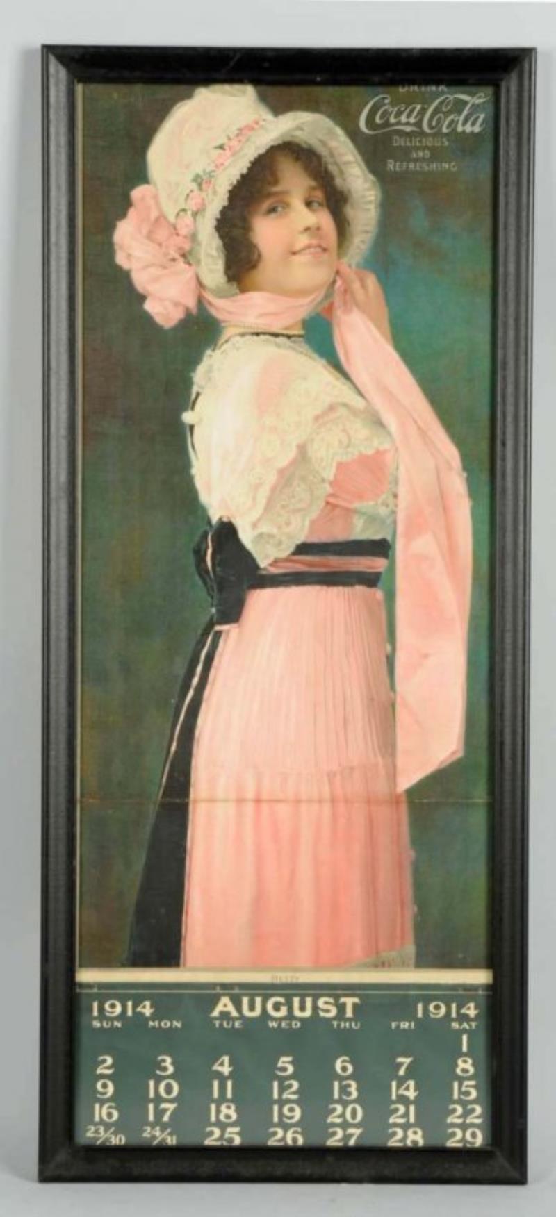 Framed 1914 Coca-Cola Calendar