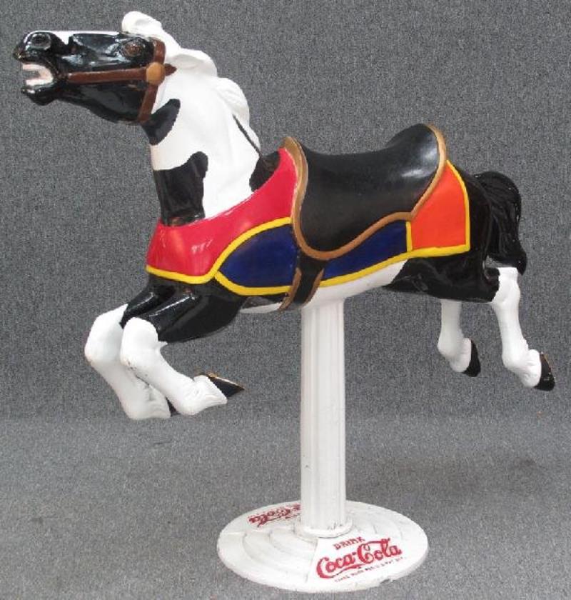 COCA COLA CAST IRON CAROUSEL HORSE mid- 20th cen