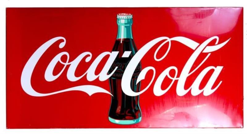 LARGE COCA-COLA TIN SIGN…1950S