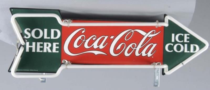 Coca Cola Figural Arrow Neon Advertising Sign