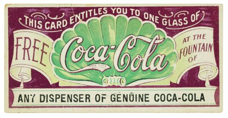 Circa 1900 Coca-Cola Drink Coupon.