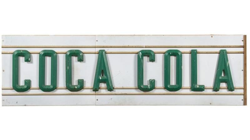 Coca Cola Horizontal Sign With Die Cut Letters