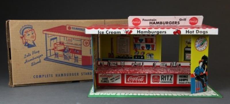 Coca Cola Ice Cream Hamburger Hot Dog Tin Stand