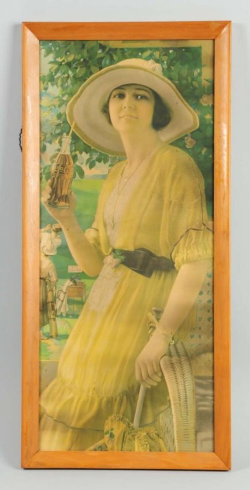 Framed 1920 Coca-Cola Calendar Top