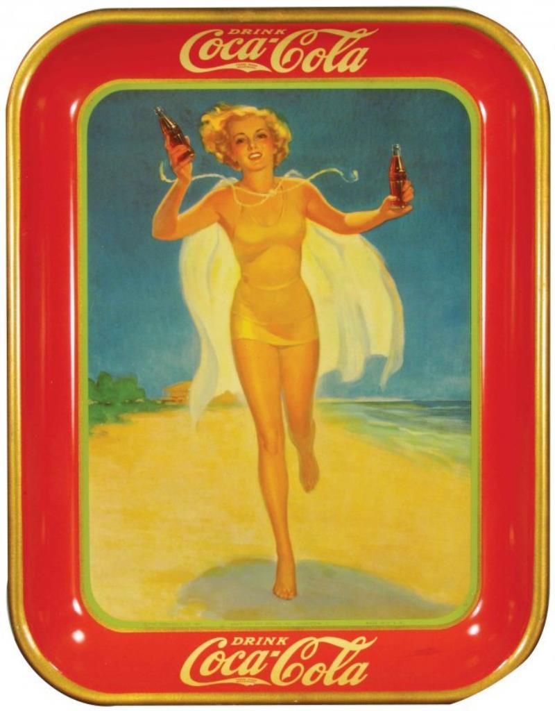 1937 Coca Cola Tin Serving Tray