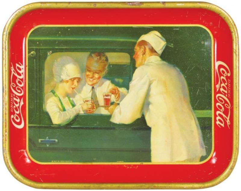 1927 Coca Cola Tin Serving Tray