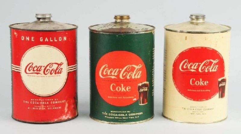 1950s Gallon Cone Top Coca-Cola Jugs