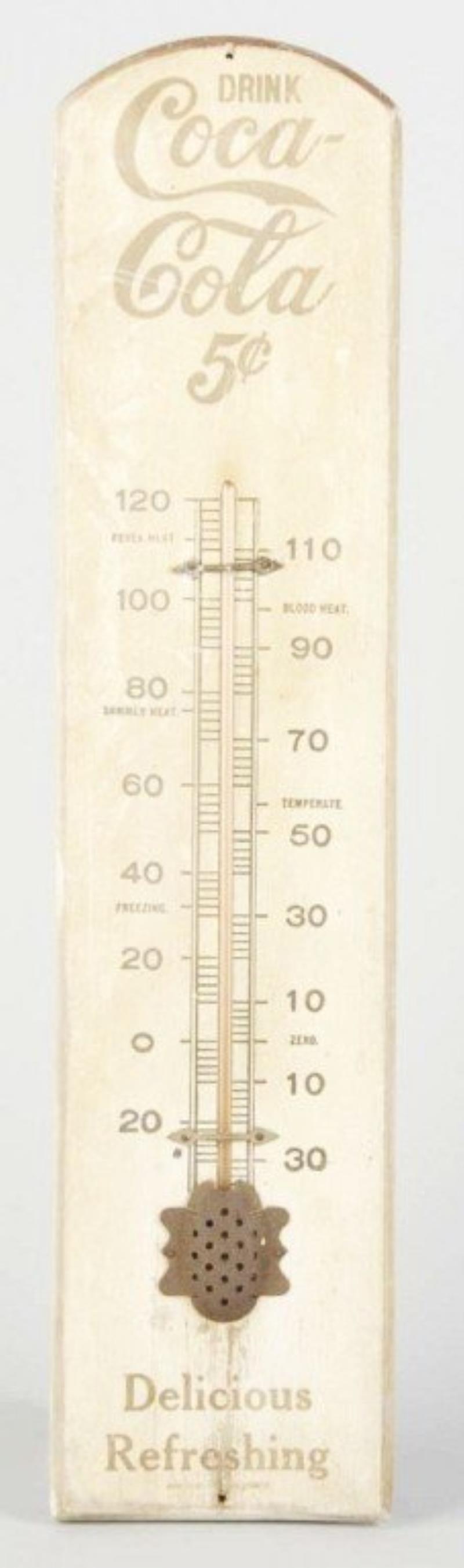 Wooden Coca-Cola Thermometer.