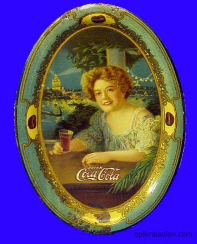 COCA COLA 1909 LITHO TIN CHANGE TRAY