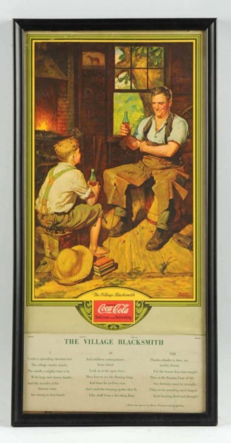 Framed 1933 Coca-Cola Calendar.