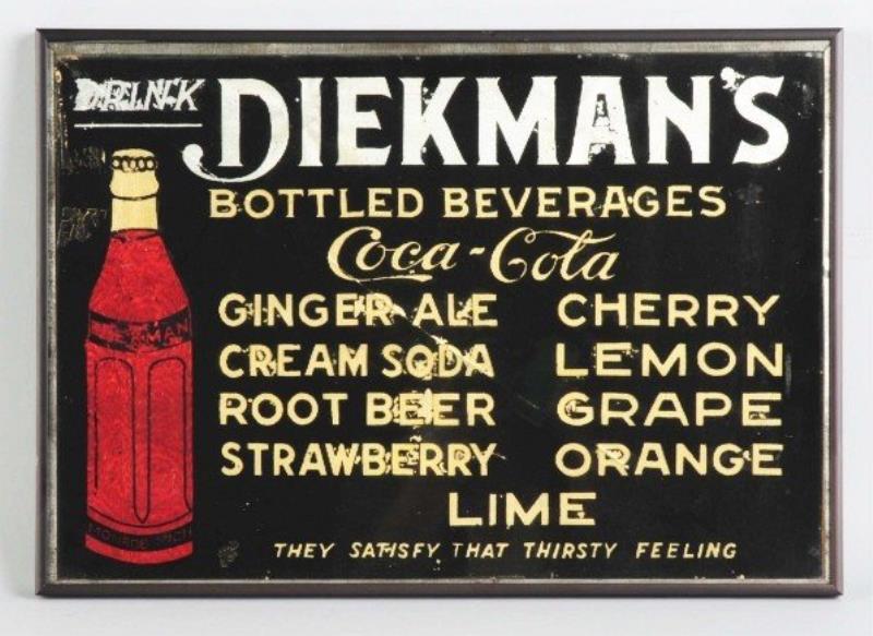 Reverse on Glass Diekman's Beverage Sign.