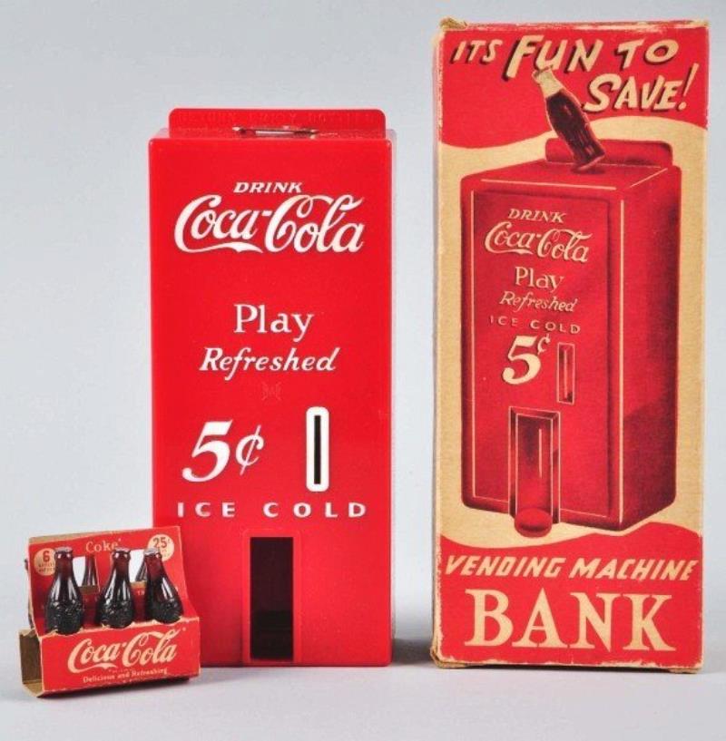 1950s Coca-Cola Plastic Bank with O/B