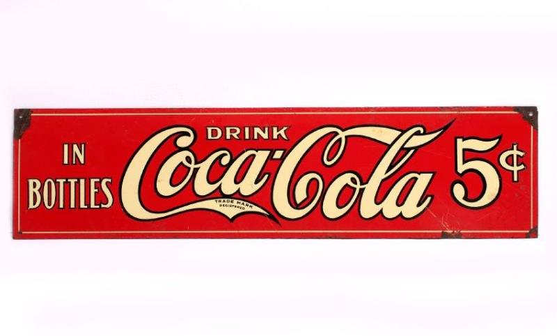 1922 COCA-COLA TIN SIGN Value & Price Guide