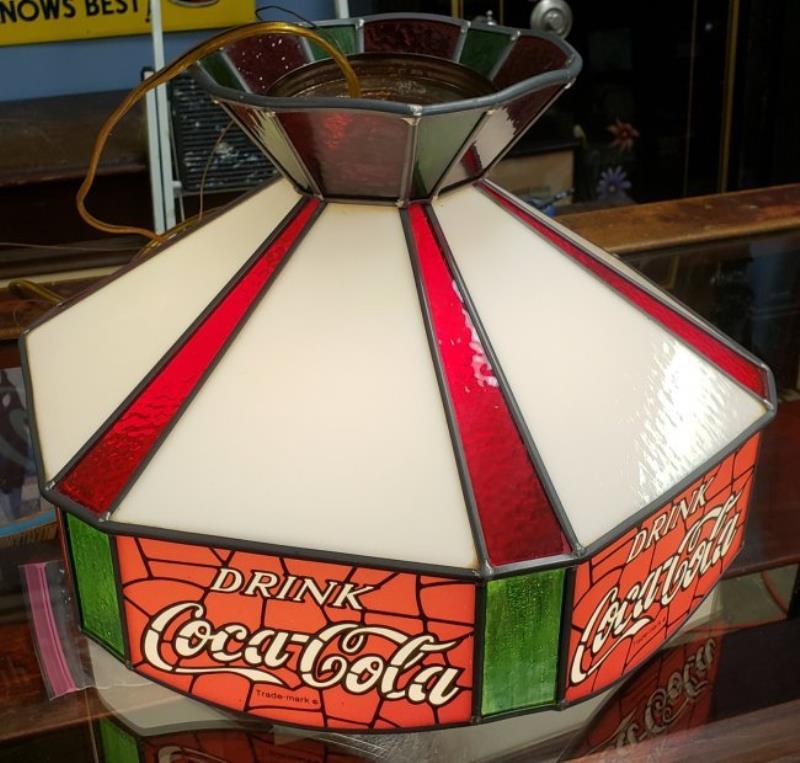 Coca Cola Stained Glass hanging light
