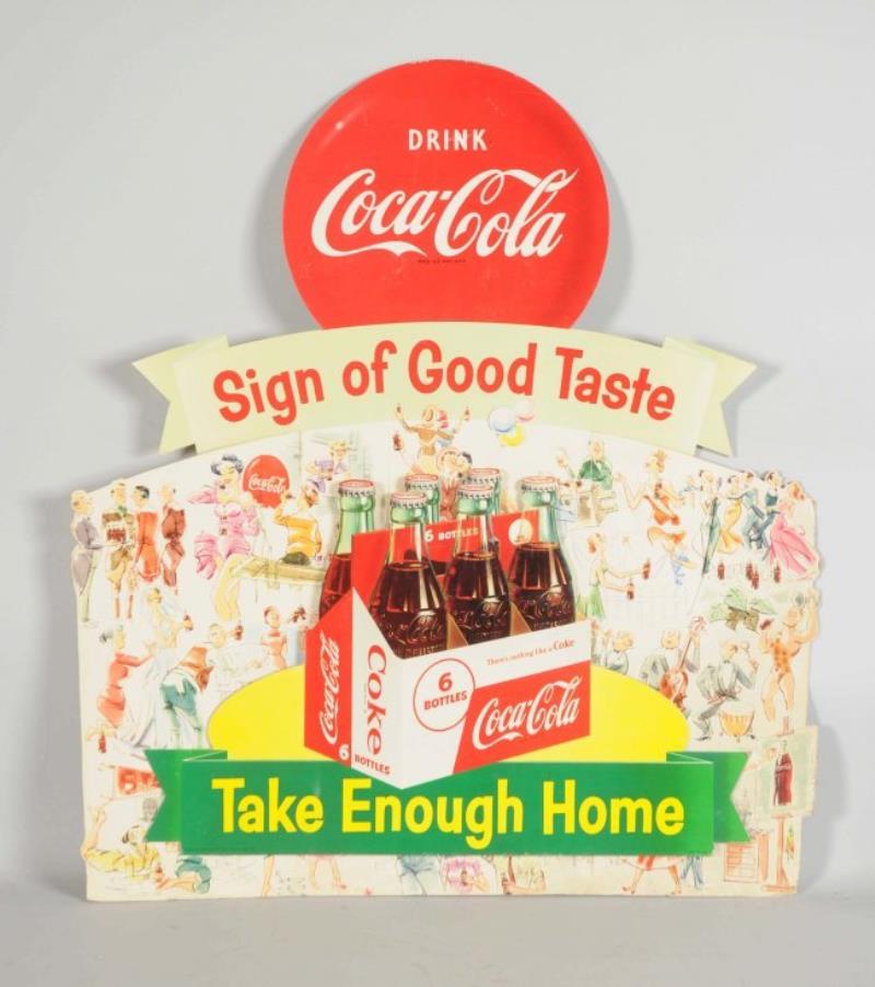 1956 Coca-Cola Diecut Advertising Sign.
