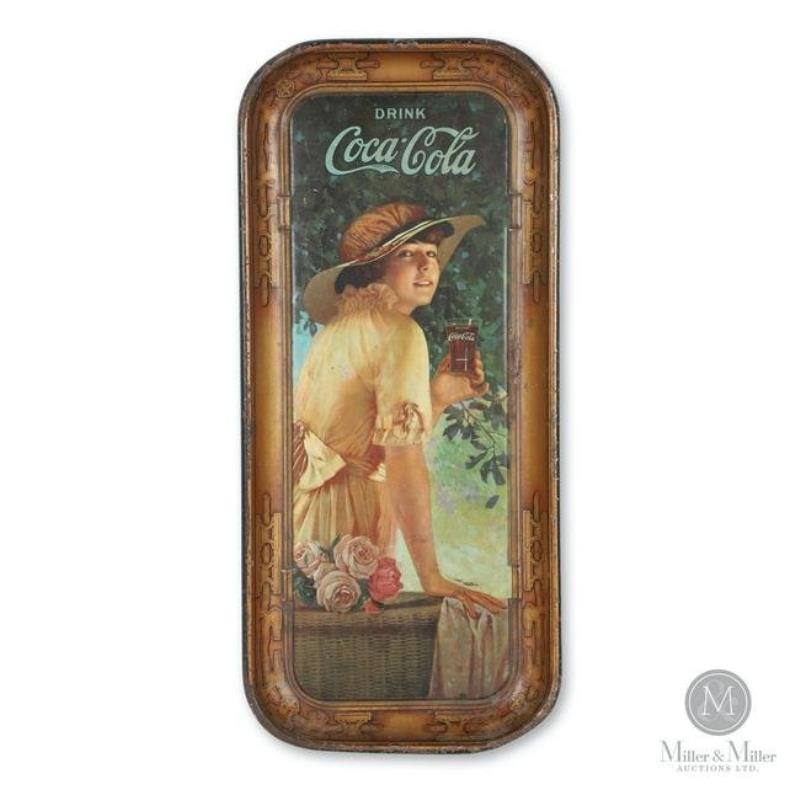 Coca-Cola 1916 "Elaine" Tin Litho Tray