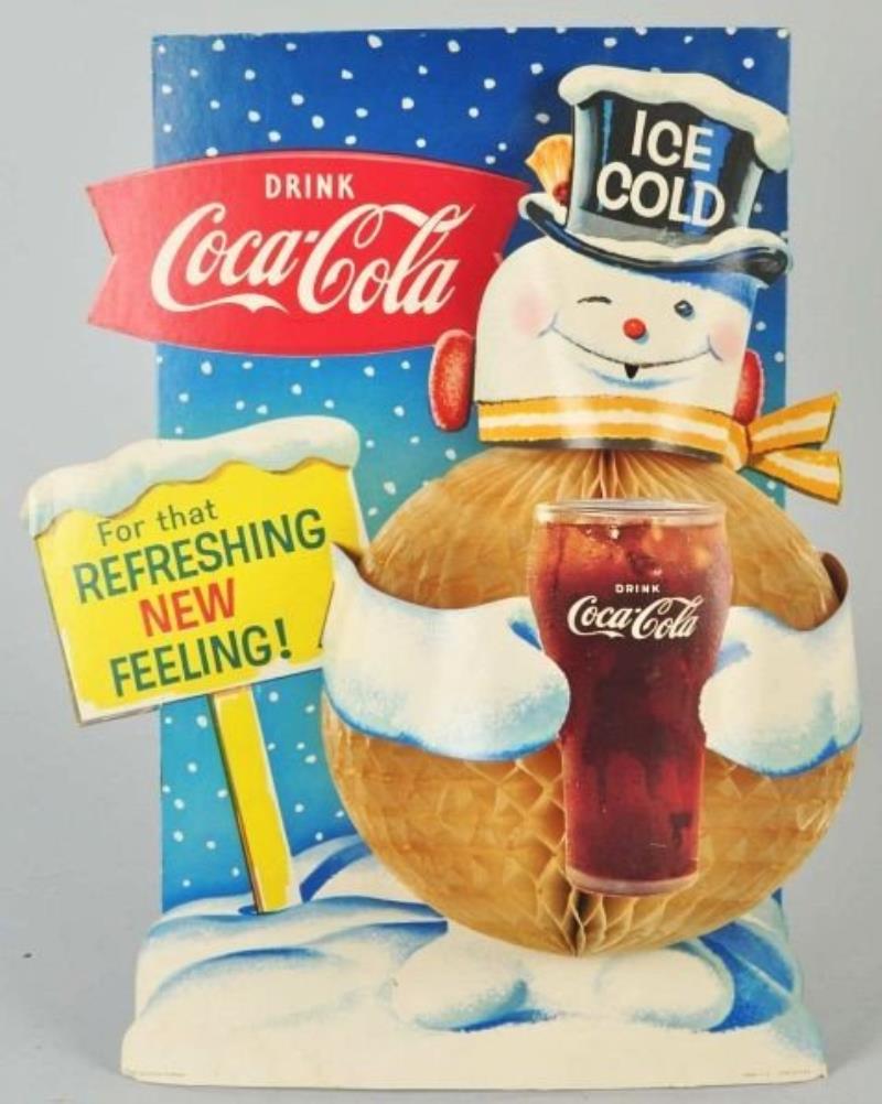 Cardboard Coca-Cola Dimensional Display Sign.