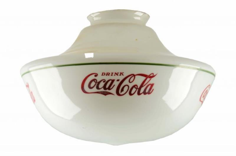 Medium Coca-Cola Milk Glass Lamp Shade.