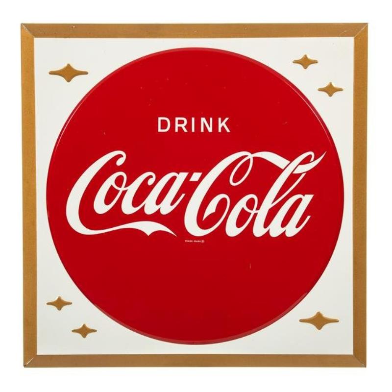 Drink Coca Cola Square Bubble Sign